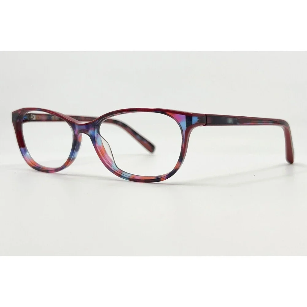 Runway Couture Eyeglasses Women Red Multi RCE-281 Full Rim Cat Eye 53-15-135
